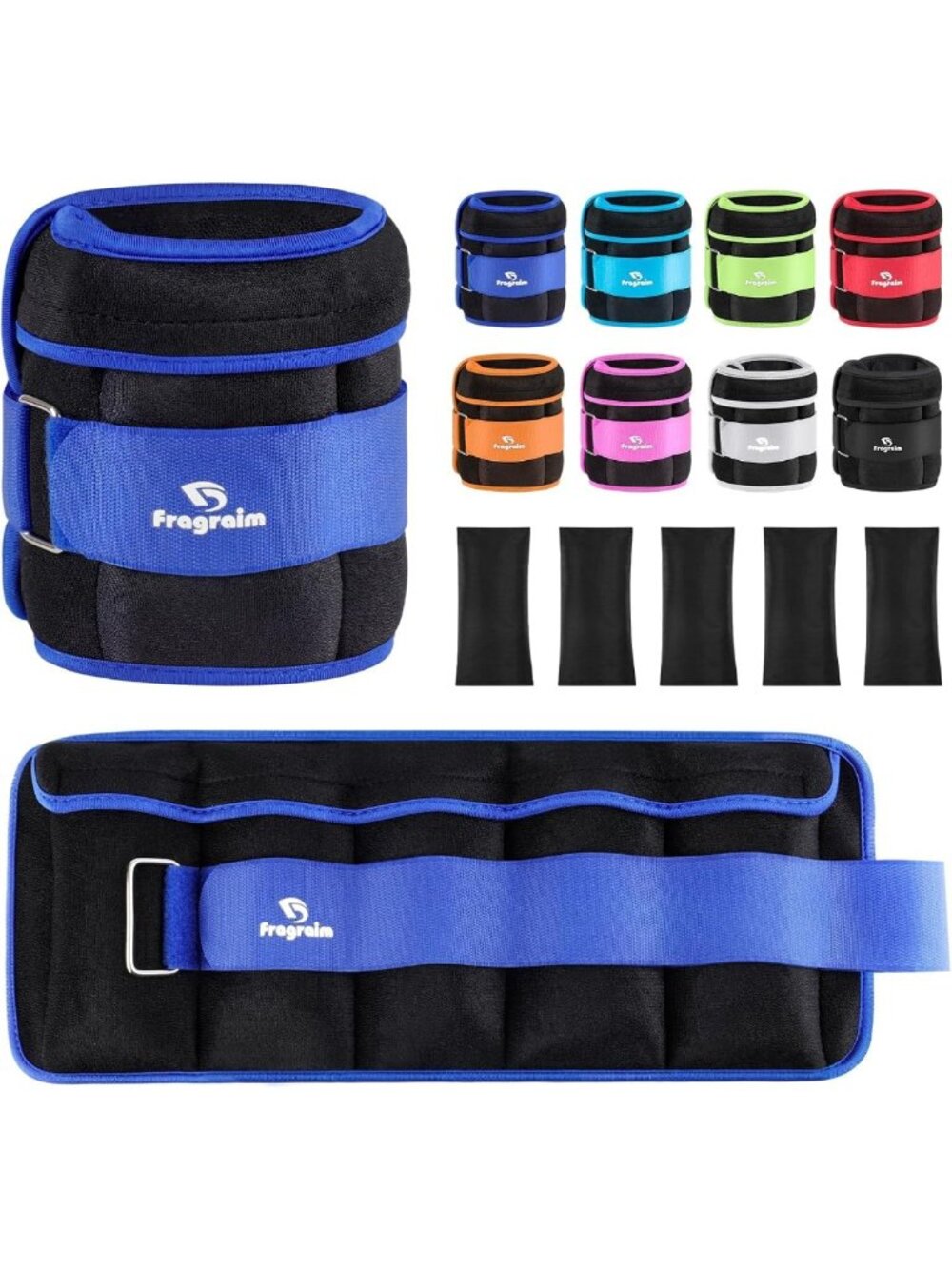 Adjustable Ankle Weights 1-20 lbs Pair with Removable Weights for Fitness
